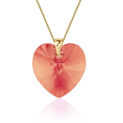 Montebello Ketting Posidonia HG105 - Swarovski Hart - 925 Zilver Verguld - Ø18mm - 45cm
