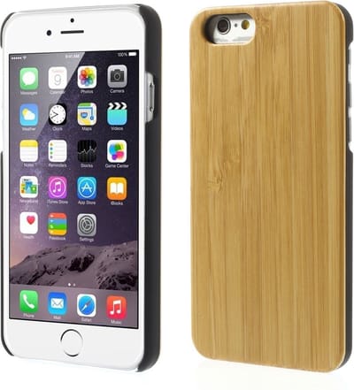 Peachy Bamboe houten hardcase geschikt voor iPhone 6 6s cover hoesje echt hout