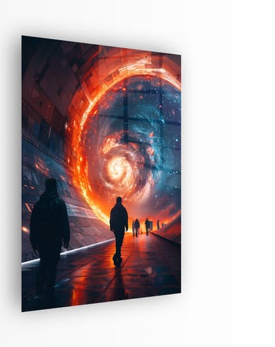 Indoorart - Glasschilderij Portaal naar het Universum 40x60 CM - Afbeelding op plexiglas - Inclusief montagemateriaal