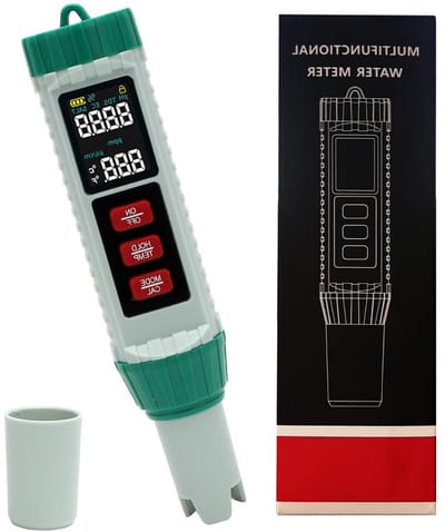 Multifunctionele Water Tester 5-in-1 voor pH, TDS, EC, Zoutgehalte en Temperatuur met LCD Scherm voor Drinkwater, Zwembaden en Aquariums