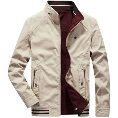 Vêtements de Printemps pour Hommes Nouvelle Veste Réversible Haut pour Hommes Décontracté Grande Taille Col Montant Veste Réversible pour Hommes 4XL