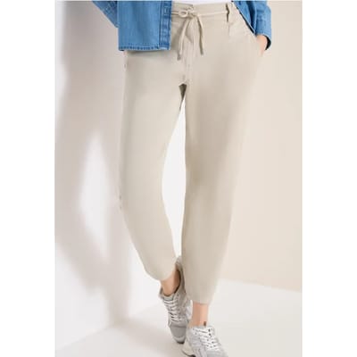 Mid Waist Slim Legs broek in Loose Fit