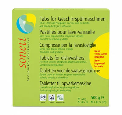 Sonett Vaatwastabletten – 25 Stuks x 20 g – Krachtige Reiniging voor de Vaatwasser – Voor Schone en Glanzende Resultaten