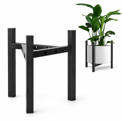BOTC Plantenstandaard - Verstelbare Plantenrek - Plantentafel - Ø 23.5 tot 33.5cm - Bloemenstandaard - Zwart