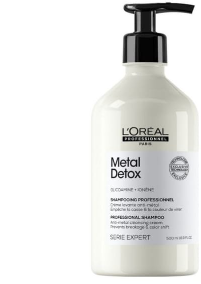 L'Oréal Professionnel Metal Detox Shampoo - Reinigende en beschermende shampoo - Voor beschadigd haar - 500 ml