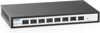 8-poorts 10Gbps Managed Switch met 160Gbps Bandbreedte - Desktope en Wandmontage