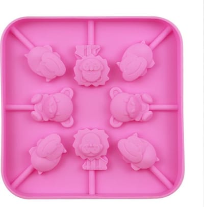 ProductGoods - Siliconen Dierentuin Figuurtjes Bakvorm - 8 Stuks - Dierentuin - Bakvormen