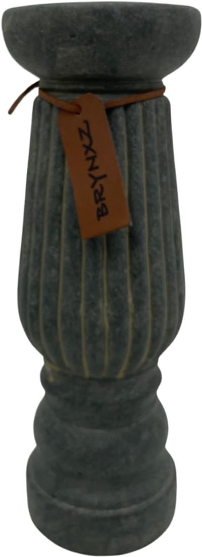 Brynxz Luxe Majestic Vintage Kandelaar - Grijs - Hoogte 28 cm maat M - Candleholder