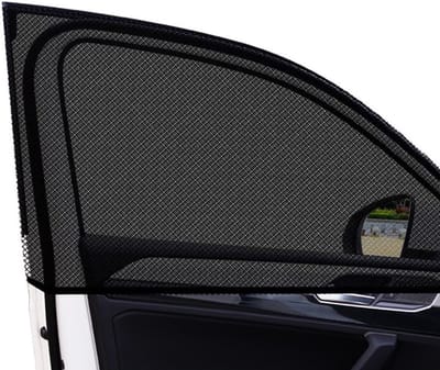 Set van 4 Raamhorren voor Auto met Zonnebescherming en Insectenwering - Geschikt voor SUV's met 4 Deuren