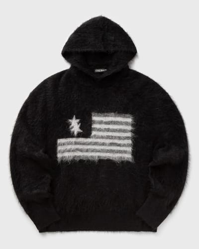 TWO STAR FLAG KNIT HOODIE