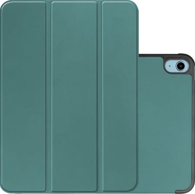 Hoes - Geschikt voor Apple iPad A16/A18 (2022/2025/2026) - 10.9 & 11 inch (10e, 11e & 12e generatie) - Dun & Stevig - Trifold Bookcase - Hard Cover - Hardcover Book Case - Tablet Hoesje - Donkergroen