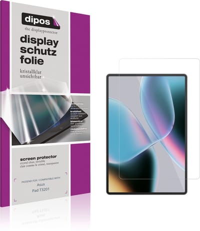 dipos – 2x Beschermfolie geschikt voor Asus Pad T3201 | Krasbestendige & heldere Screenprotector Ultra-Thin