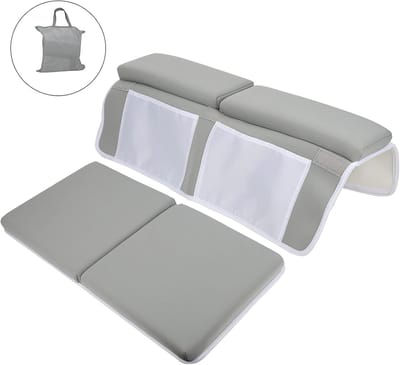 Badkussen Set - Douche Kussen - Comfortabel Baden - Neopreen Materiaal - 68x56cm - Lichtgrijs