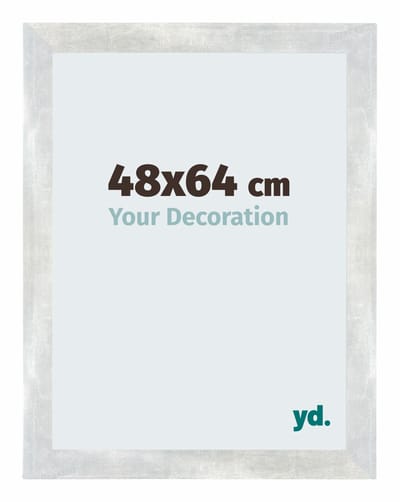 Your Decoration - Puzzellijst 48x64 cm - Zilver Glanzend Vintage - Puzzellijst 500-1000 stukjes - MDF Fotolijst - Mura