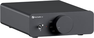 Fosi Audio Q6 - Mini Desktop DAC - USB C Digitaal naar Analoog Audio Converter - OPT/COA Ingang - RCA Uitgang -Sub-Out -Hi-Res 32bit/768kHz