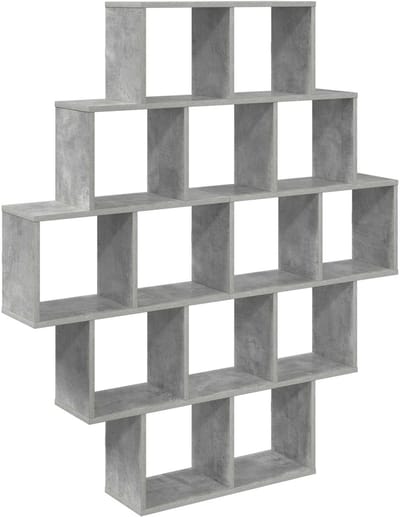 vidaXL - Wandplank - Betongrijs - 120 - x - 20 - x - 136 - cm - Bewerkt - hout