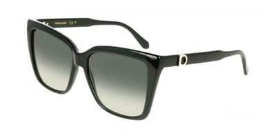 Ferragamo SF2085SE Transparent dark green 57/16/145 WOMAN Zonnebrillen