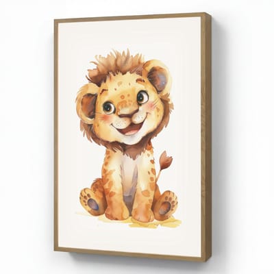 Nachtlampje 60x90 cm - Kinder lamp - Leeuw - Baby dier - Tafellamp kinderkamer draadloos - Slaapkamer lampje - Bedlamp kinderen - Kinderlampje - Wandlamp babykamer - Nachtlampjes