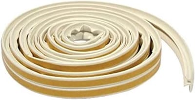 Zelfklevende EPDM rubberen V-profiel stootstrip voor kieren - Wit, 5 meter