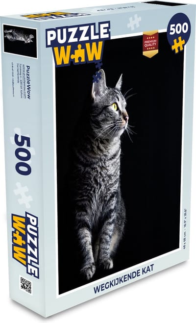 Puzzel Wegkijkende kat - Legpuzzel - Puzzel 500 stukjes
