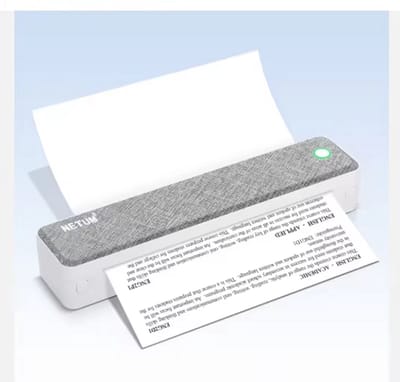 Molain Draagbare Printer Thermisch - Bluetooth - A4 - Inktloos - USB C - Oplaadbaar - 1500mAh - 203DPI - Grijs