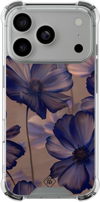 Casimoda® hoesje - Geschikt voor iPhone 17 Pro - Twilight Petals - Shockproof case - Extra sterk - TPU/polycarbonaat - Multi, Transparant