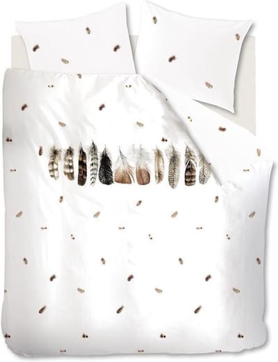 Marjolein Bastin Wild Feathers Dekbedovertrek - Tweepersoons - 200x200/220 cm - Natural