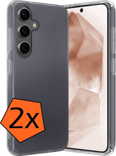 Hoes - 2 Stuks - Geschikt voor Samsung Galaxy A55 - Sterk & Shockproof - Case Siliconen - Back Cover - Telefoon Hoes - Transparant
