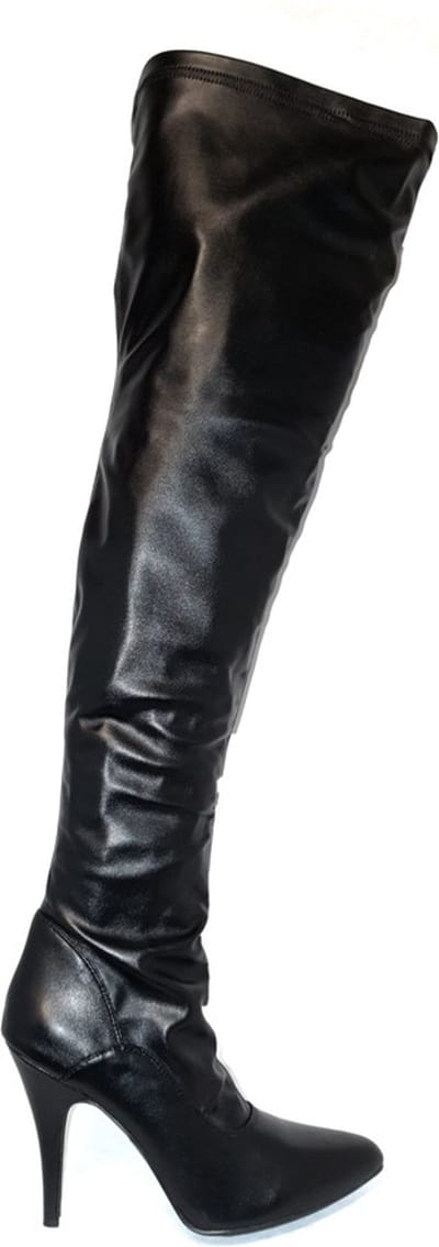 Soisbelle  Imitatie Lakleren Overknee Boot X301 Zwart Maat 38
