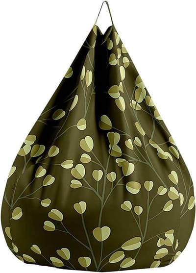 Zitzakhoes Zonder Vulling - Luie Sofa Cover - Opbergen Speelgoed - Met Handvat - 100x120cm - Legergroen