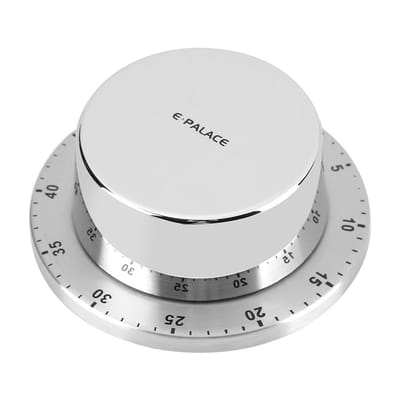 Allecto - Kookwekker - Mechanische Keukenklok - Magnetische Voet - Zilver - Duurzaam en Robuust - Voor Koken en Bakken - Handig voor Thuis
