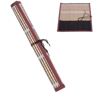 Dailygoods - Verfkwast rolhouder - Kunstbenodigdheden - Lichtgewicht en praktisch - 6 slots - Ideaal voor aquarel en olieverf schilderkunst - Geschikt...