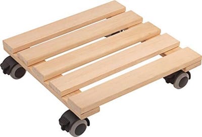 Plantenroller 300 x 300 mm - 60 kg draagkracht - TPE-wielen met 4 vergrendelingen voor binnengebruik