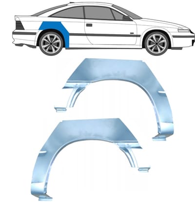 Reparatiepaneel achterspatbord voor Opel Calibra 1990-1997 / Links + Rechts