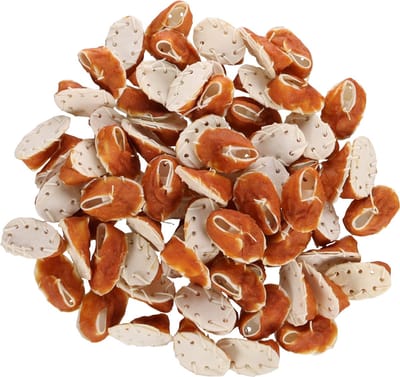 Flamingo hondensnack – R'Hide Schoen Wit met kip – 6-8 cm – glutenvrij – zonder toegevoegde suikers – 75 stuks – 1,12 kg