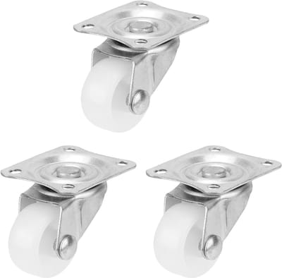 Zware Duty DIY Meubelwielen - 12 Stuks, 1 Inch, Nylon, Tot 20kg Capaciteit, Perfect voor Meubels en Vloeren