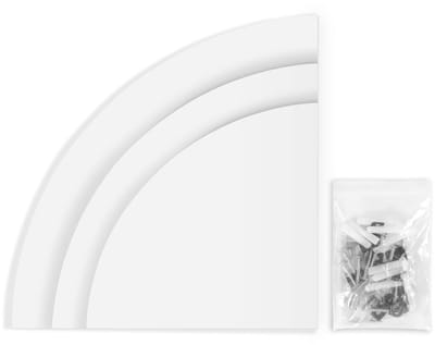 Dailygoody - Hoekwandrek - Wandplanken - Ruimtebesparend - Wit - Decoratieve planken - Perfect voor elke kamer - Set van 3