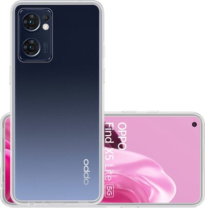 Hoesje - Geschikt voor OPPO Find X5 Lite - Sterk & Shockproof - Hoes Cover - Siliconen Case - Transparant
