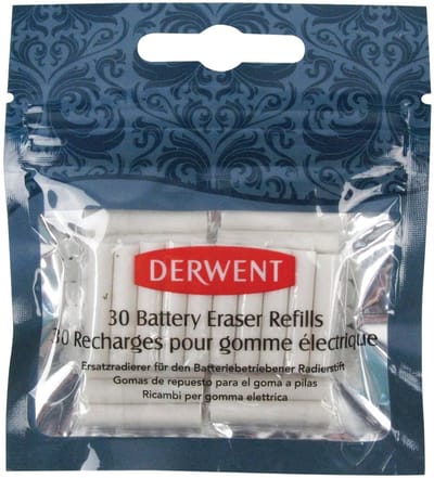 Navulling derwent gum op batterijen 30 stuks wit | 18 stuks