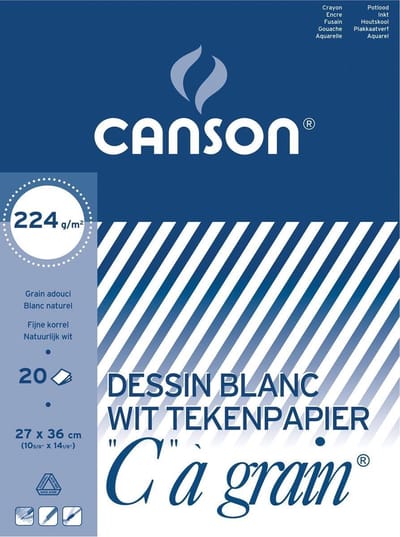 Canson Tekenblok C à grain 224 g/m² formaat 27 x 36 cm
