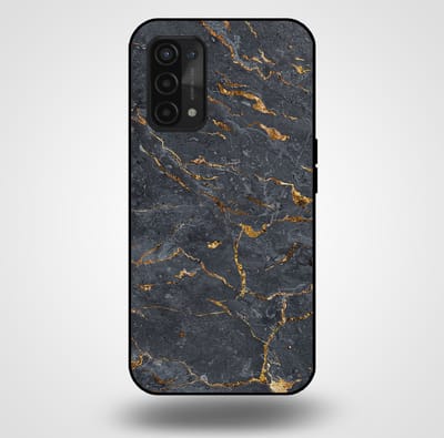 Smartphonica Telefoonhoesje voor OPPO A54 5G / A74 5G / A93 5G met marmer opdruk - TPU backcover case marble design - Goud Grijs geschikt voor Oppo A54 5G;Oppo A74 5G;Oppo A93 5G