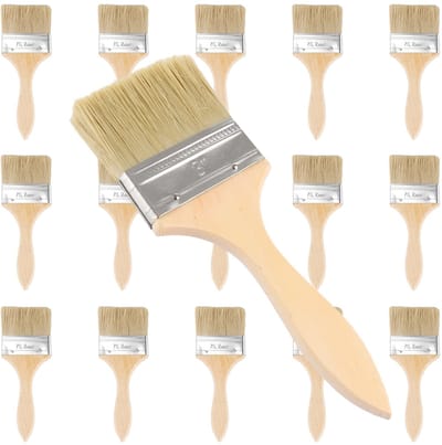 Dailygoods- Penseelset 15-delig - Lakkwasten - Platte Kwast - Lazuurskwast - Lakpenseel - Schilderbenodigdheden 21 cm - Kwastenset