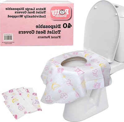Wegwerp Toiletstoelhoezen - Potjehoezen Zindelijkheidstraining - Hygiënisch Reizen - Extra Groot Ontwerp - 40 stuks - Roze