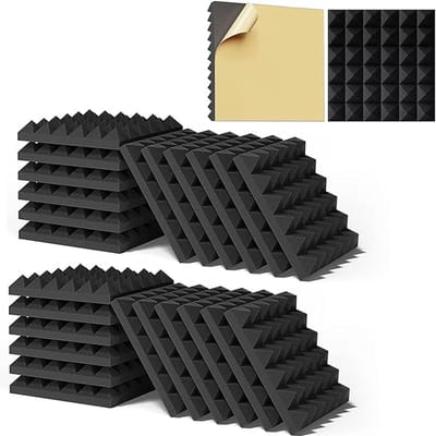 geluiddicht - Geluid Panelen Wiggen Geluiddicht Geluidsisolatie Absorberend Huis en Kantoor 24 Pack-30*30*3cm