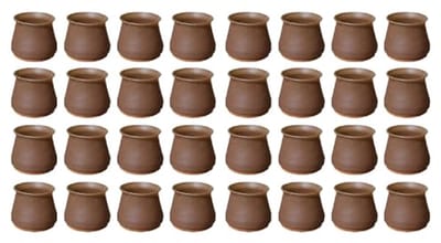 Siliconen Stoelpootbeschermers met Vilt - 32 Stuks Ronde Elastische Doppen voor Vloerbescherming