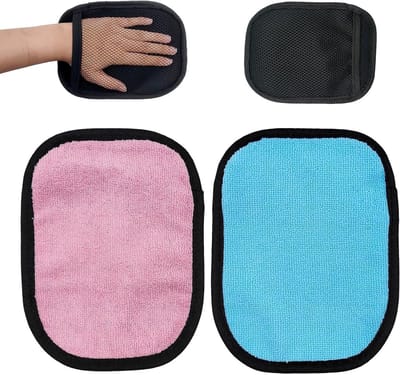 Set van 2 Zachte Handschoenen voor het Verwijderen van Zand, Ideaal voor Strandactiviteiten, Zandborstel en Strandaccessoires voor Waterplezier