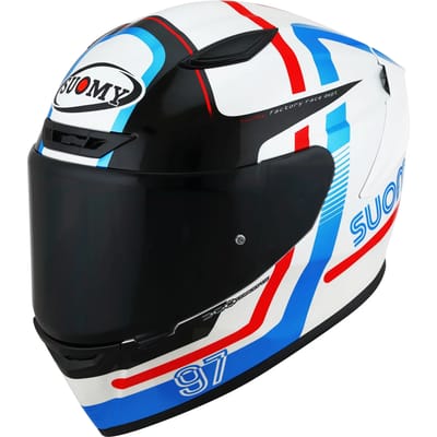 Suomy Track 1 Ninety Seven ECE 22.06 Wit Blauw Integraalhelm - Helm