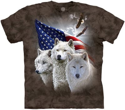 T-shirt Patriotic Wolves S