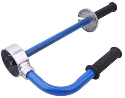 SPHProducts - Foliedispenser - Lichtgewicht folieverpakkingsmachine - Blauw - Meubelverpakking - Geschikt voor pallethandling - Compact en efficiënt