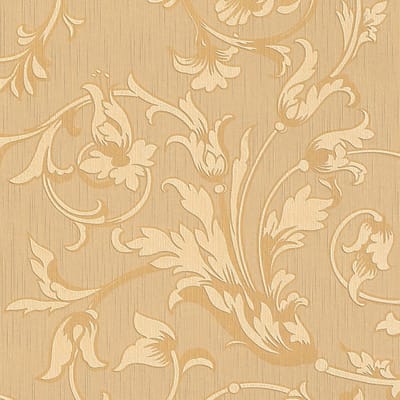Textiel look behang Profhome 956333-GU textiel behang gestructureerd in textiel look mat oranje beige 5,33 m2